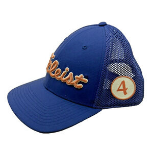 Titleist Blue Orange 4 "Fore" Brim Golf Hat Cap Logo‎ Snapback Rare🔥